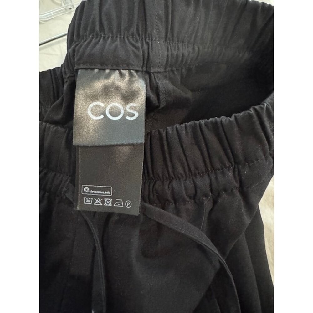 COS Drawstring Black Pants, Size Medium - image 2